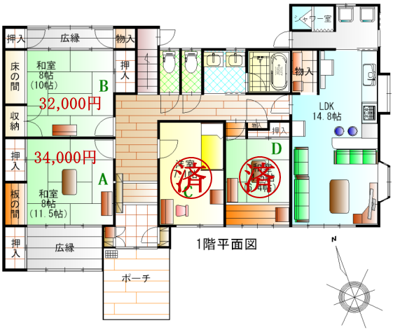 1階間取